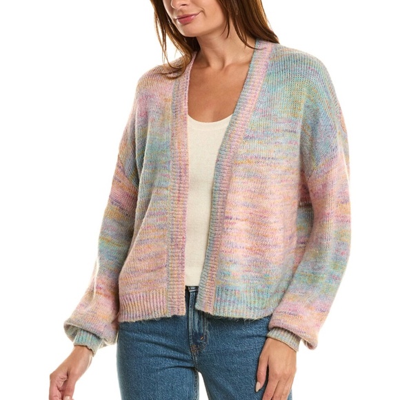 NWT 525 America Space Dye Pastel Cardigan Multicolor Medium - Picture 1 of 13